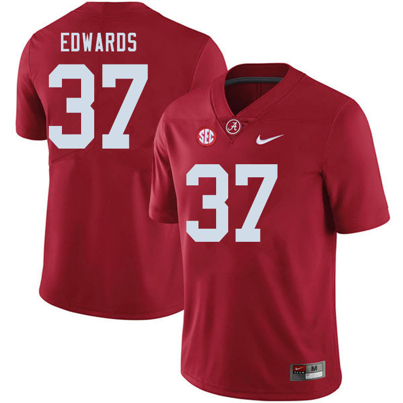 Men #37 Jalen Edwards Alabama Crimson Tide College Football Jerseys Sale-Crimson